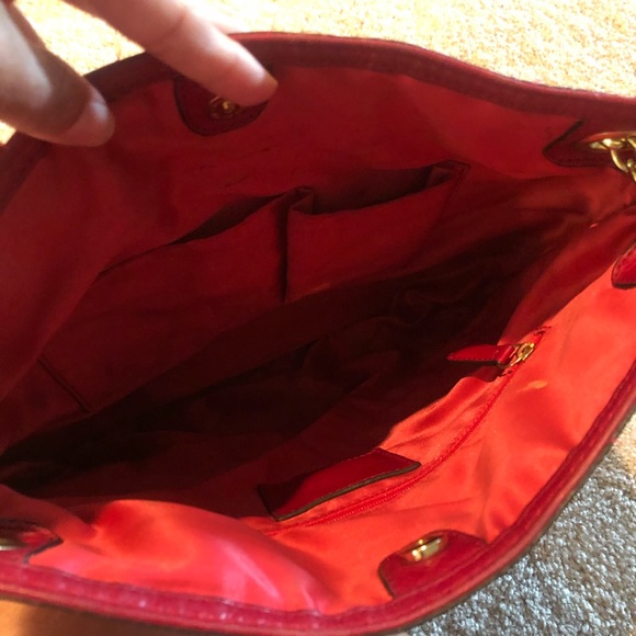 Coach Red Poppy Quilted Tote - Picture 6 of 7